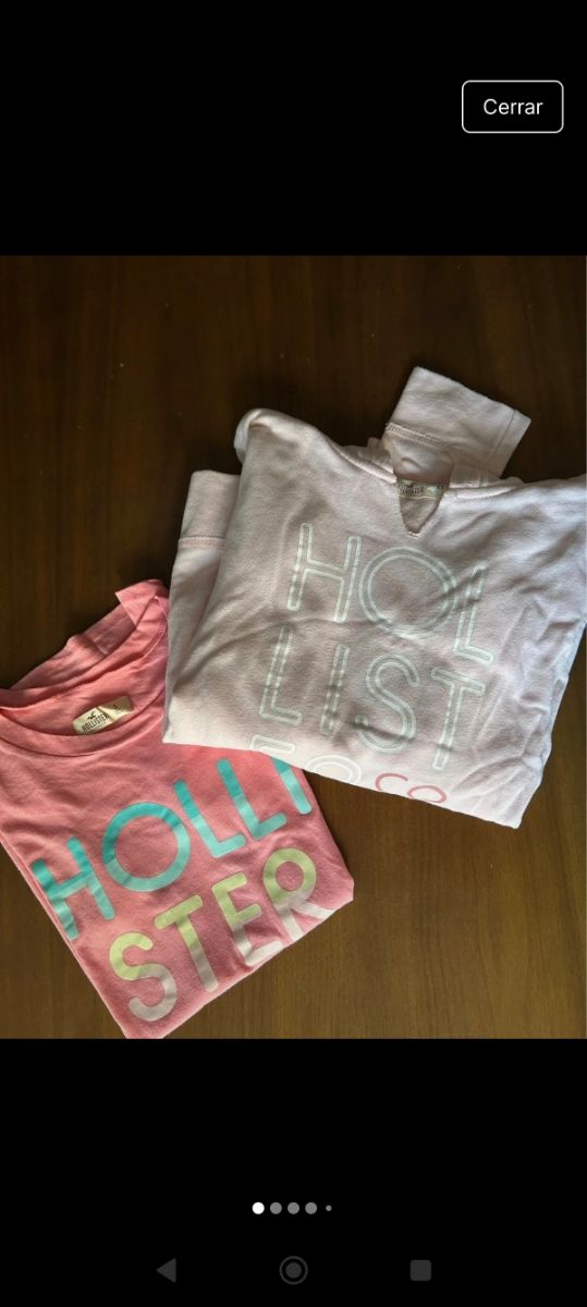 2 prendas Hollister rosa: Sudadera y camiseta
