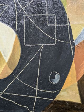 "El apagón" Cuadro abstracto oleo pintado a mano