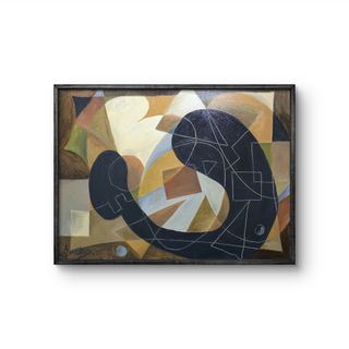 "El apagón" Cuadro abstracto oleo pintado a mano