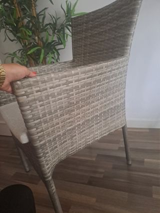 Sillas ratán tectake grises