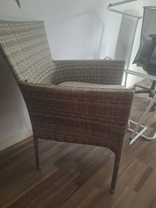 Sillas ratán tectake grises