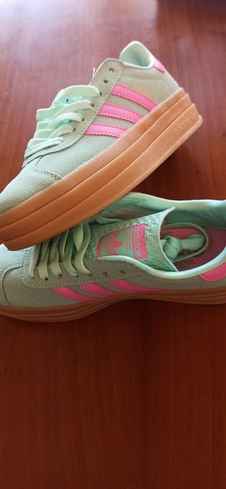 Zapatillas Adidas - Verde & Rosa -