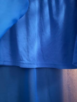 Gonna lunga blu elettrico con spacchi laterali