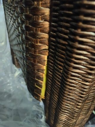 CONJUNTO DE MUEBLES DE MIMBRE AÑOS 70