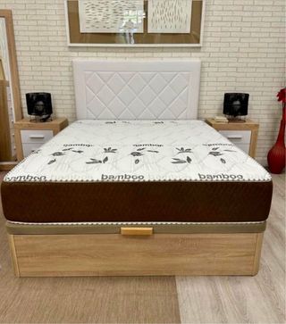 Cama con canapé y colchón bambú