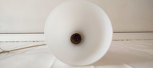 Lampadario vintage anni 50 in vetro