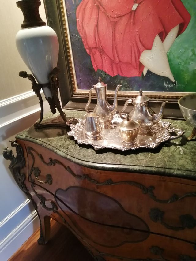 Juego de té y café epns con capa de plata