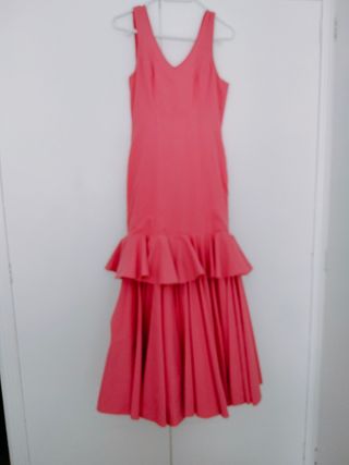 Traje Flamenca Rosa fucsia y albero- Talla S