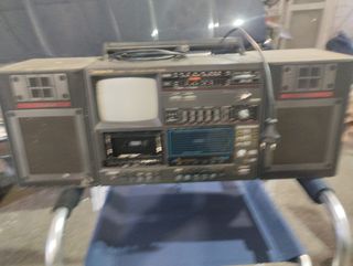 Radio cassette con tv