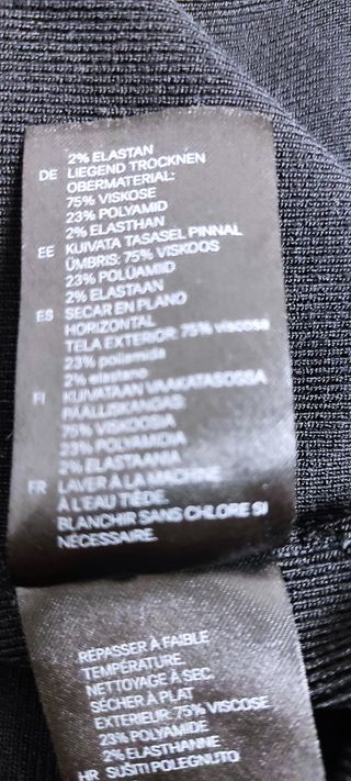 Vestido negro H&M talla 2XL.