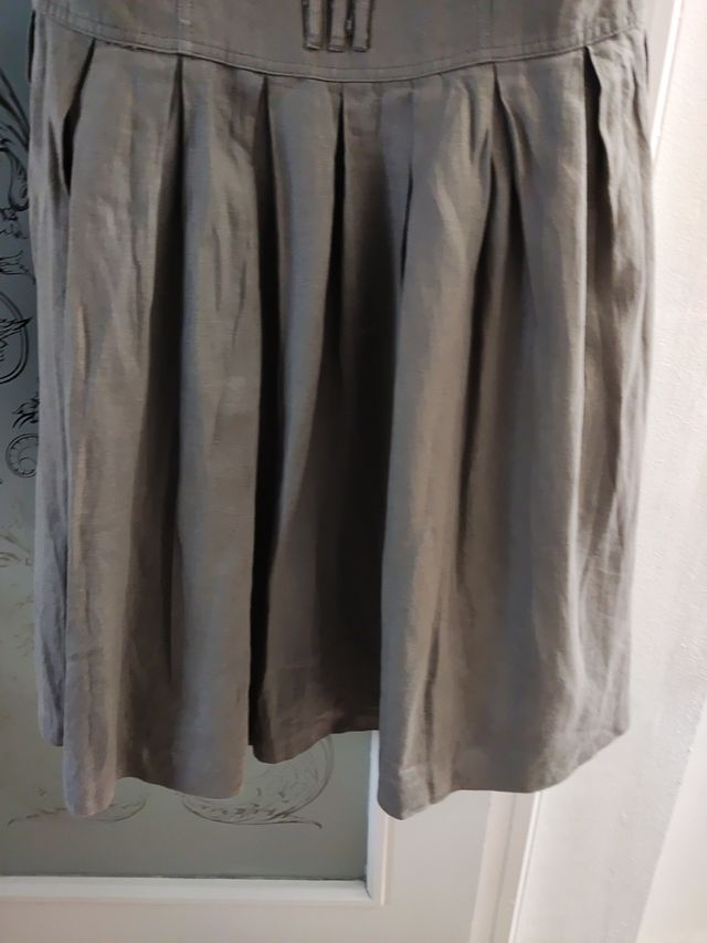 Vestido de lino gris