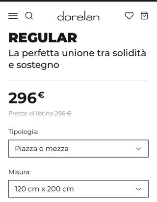 Doghe letto Dorelan 1 piazza e mezza