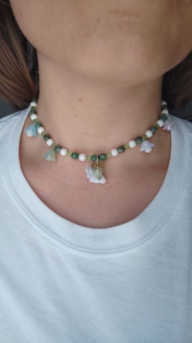 Aesthetic Cottagecore Omori Basil necklace