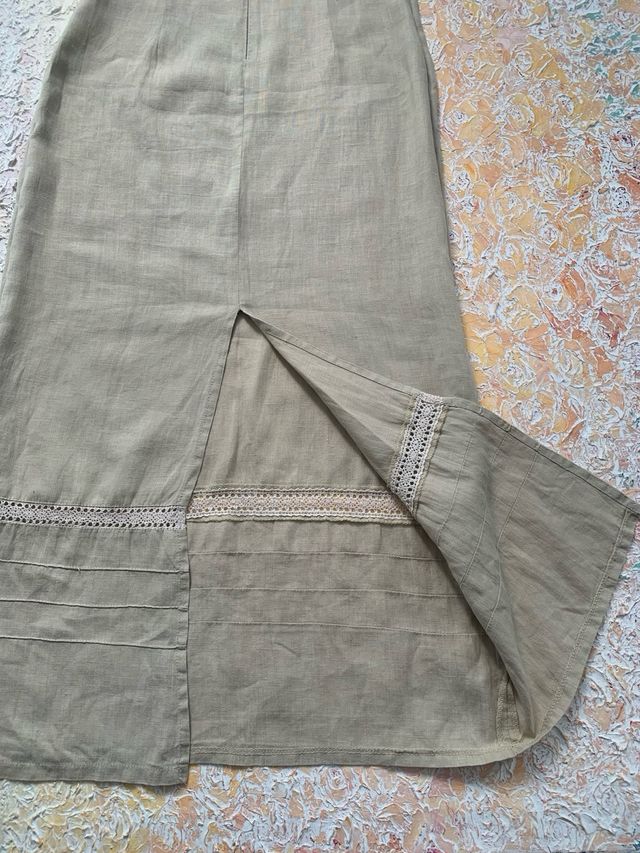 Vestito lino beige