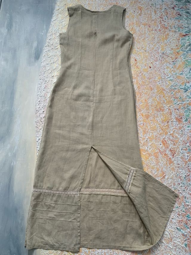 Vestito lino beige