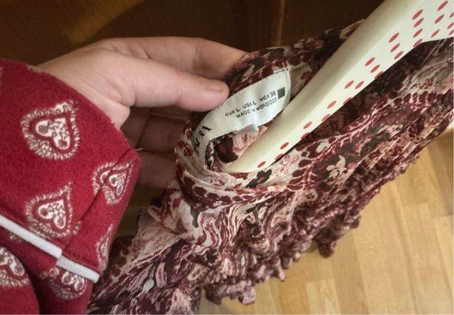 Vestido Zara estampado marrón-rosa