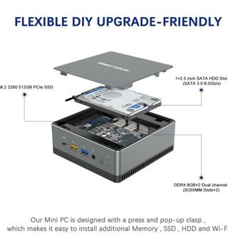 Mini PC Minisforum UM350 Ryzen 5/16GB RAM/512 SSD