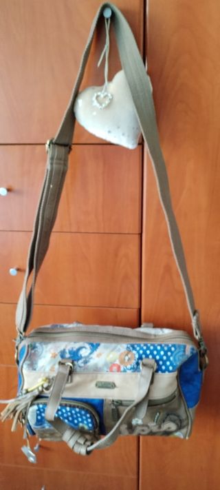 Bolso Lois azul y marrón