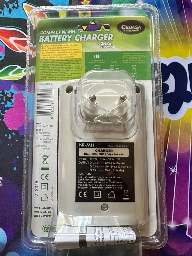 Cargador pilas Cegasa Ni-MH