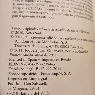 1ª ed: Habladles de Batallas, de reyes y elefantes
