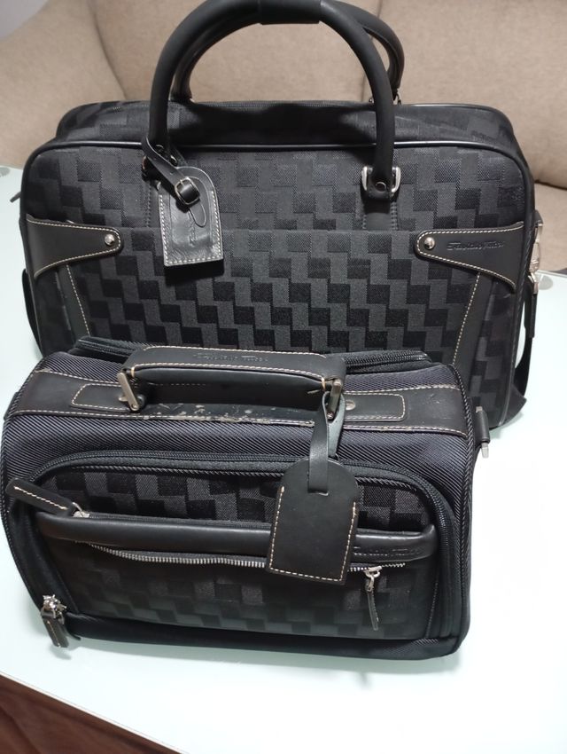 Juego Maletas Emidio Tucci - Piel Negra