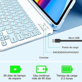Funda teclado bluetooth samsung galaxy S6 lite