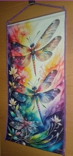 Lienzo vinilo decorativo libélulas