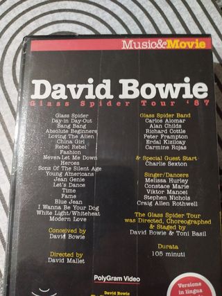 VHS David Bowie Glass spider. Sigillata