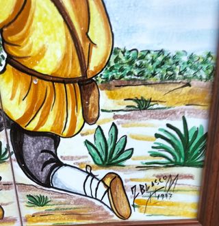 PANEL DE AZULEJOS VALENCIANOS - LA PAELLA -