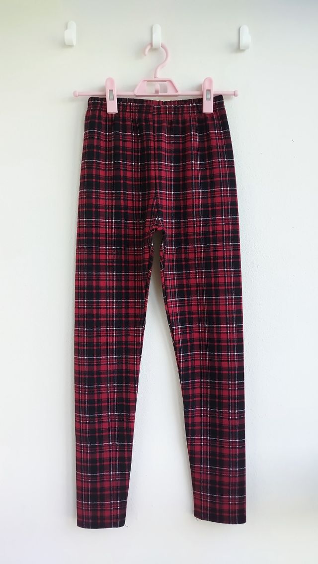 lote 3 Leggings niña 11-12 años negro, blanco rojo