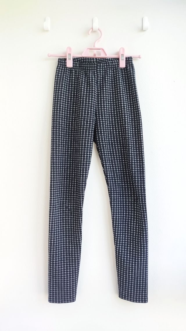 lote 3 Leggings niña 11-12 años negro, blanco rojo