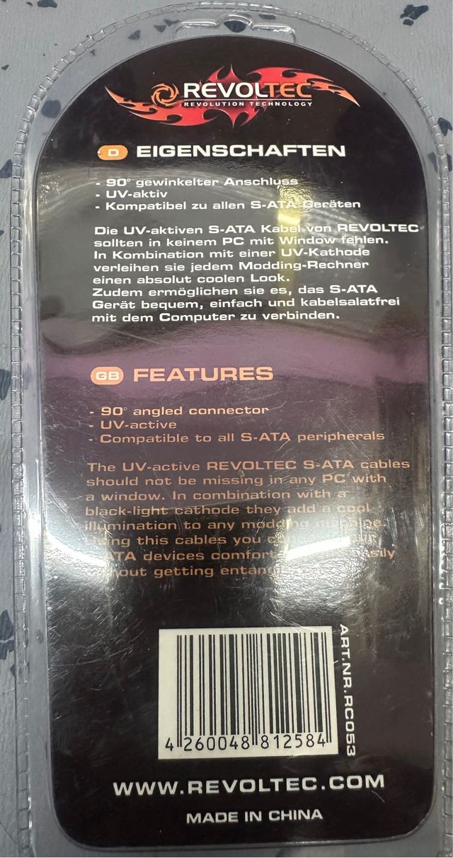 Cable SATA Revoltec 90º 100cm