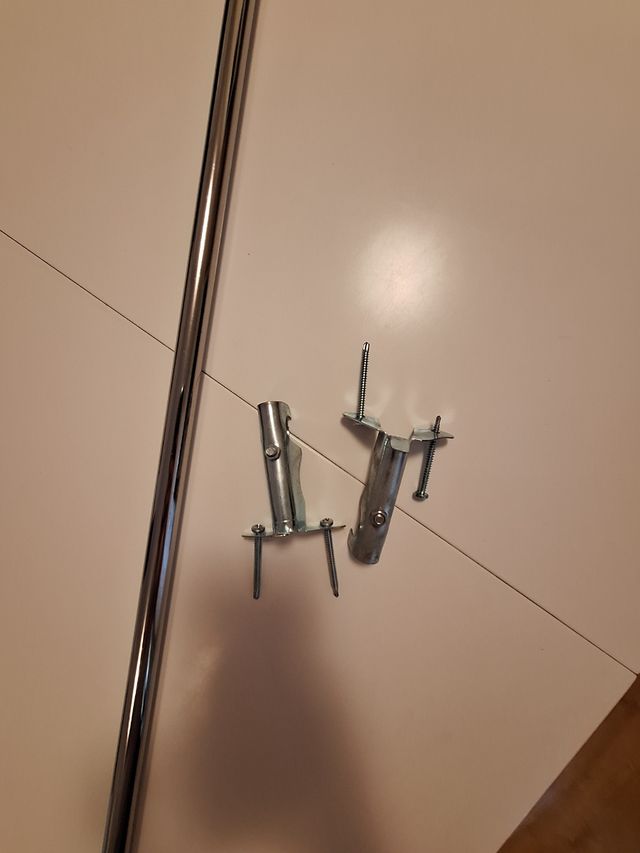 Barra cortina metalica plata