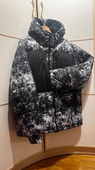 Cazadora Bershka M - Pluma - Blanco/Negro