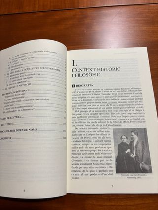 Libro Nietzsche “Crepúscle dels ídols” Filosofía.
