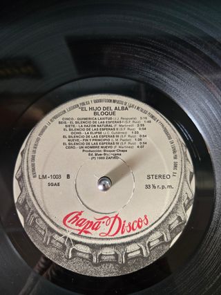 Vinilo Bloque.  El Hijo del Alba