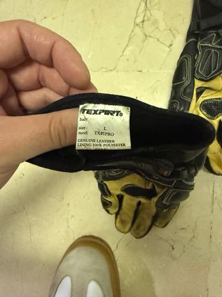Guantes moto racing piel