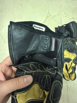 Guantes moto racing piel