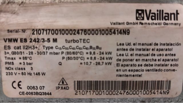 Caldera para calefacion de gas propano