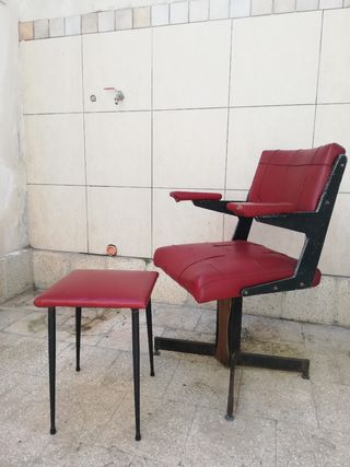 Sedia anni 60 con sgabello