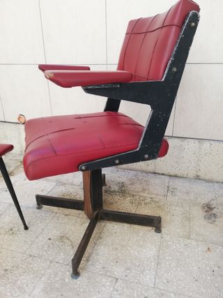 Sedia anni 60 con sgabello