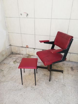 Sedia anni 60 con sgabello