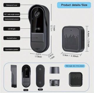 Campanello intelligente senza fili con videocamera