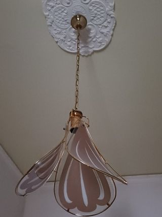 Lampada Vetro Beige - Attacco Grande