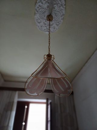 Lampada Vetro Beige - Attacco Grande