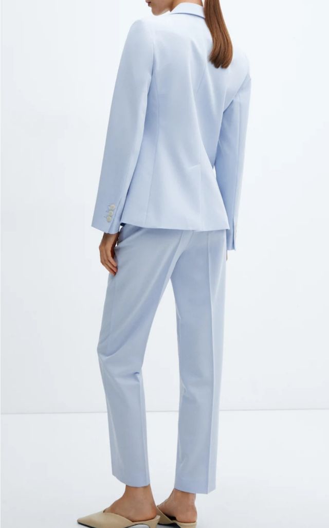 Traje azul claro Mango