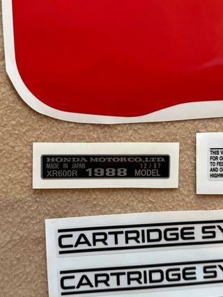 Pegatinas Honda XR 600R 1988