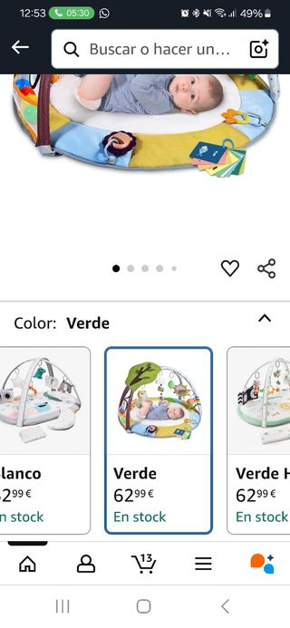 Gimnasio suelo bebé