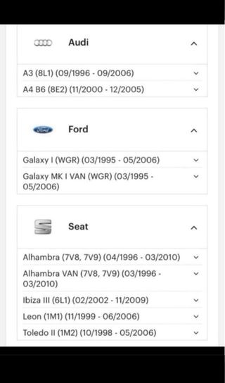 Medidor flujo aire Audi Seat Ford VW Skoda
