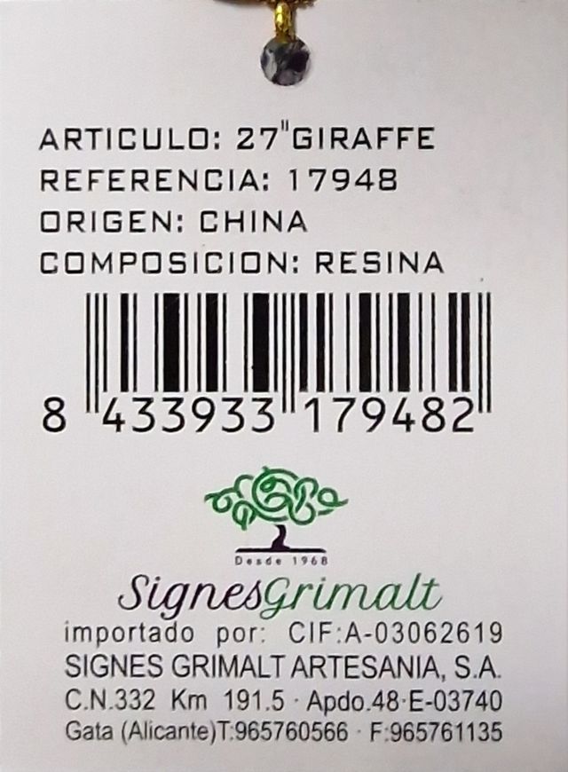 Jirafa Signes Grimalt gran tamaño